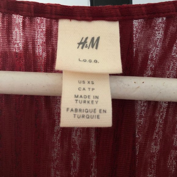 H&M Red Wrapover Top - Picture 3 of 3